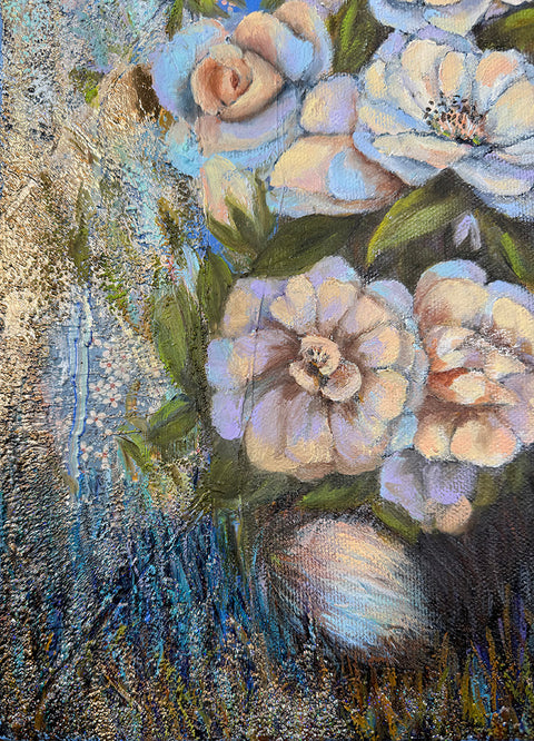 Midnight Garden Bloom — Paper & Canvas Prints